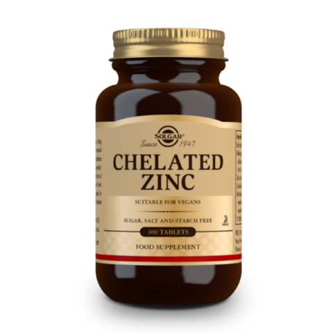 Chelated Zinc 100 Tabletas (Solgar)
